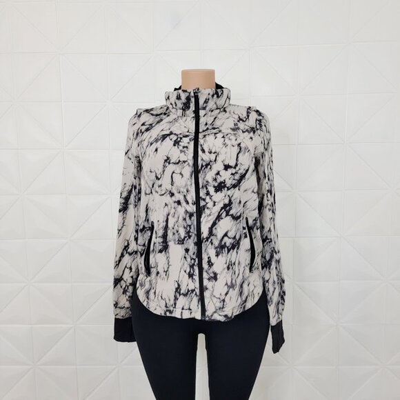Lululemon Women's White Black Bring Back The Track Performance Jacket Size 8 - Picture 2 of 9